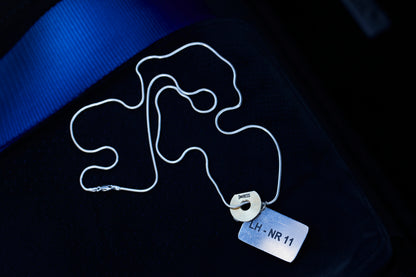 Ress Original drivers Tag made from the Mercedes W07 Formula One Car