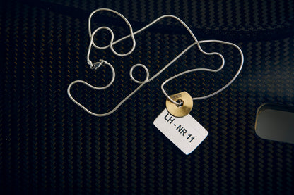 Ress Original drivers Tag made from the Mercedes W07 Formula One Car