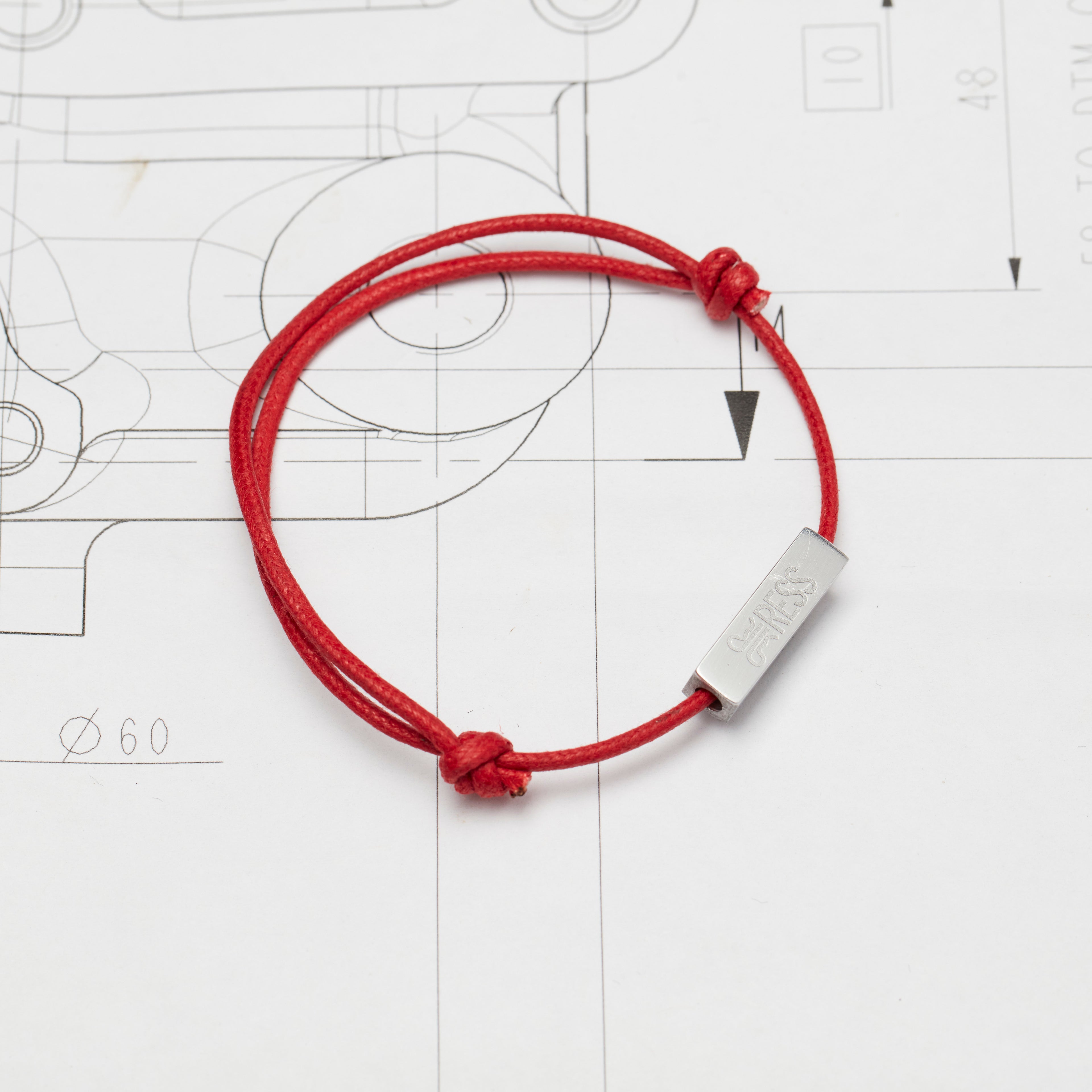 Driver No.44 Woven Silk Bracelet - Red