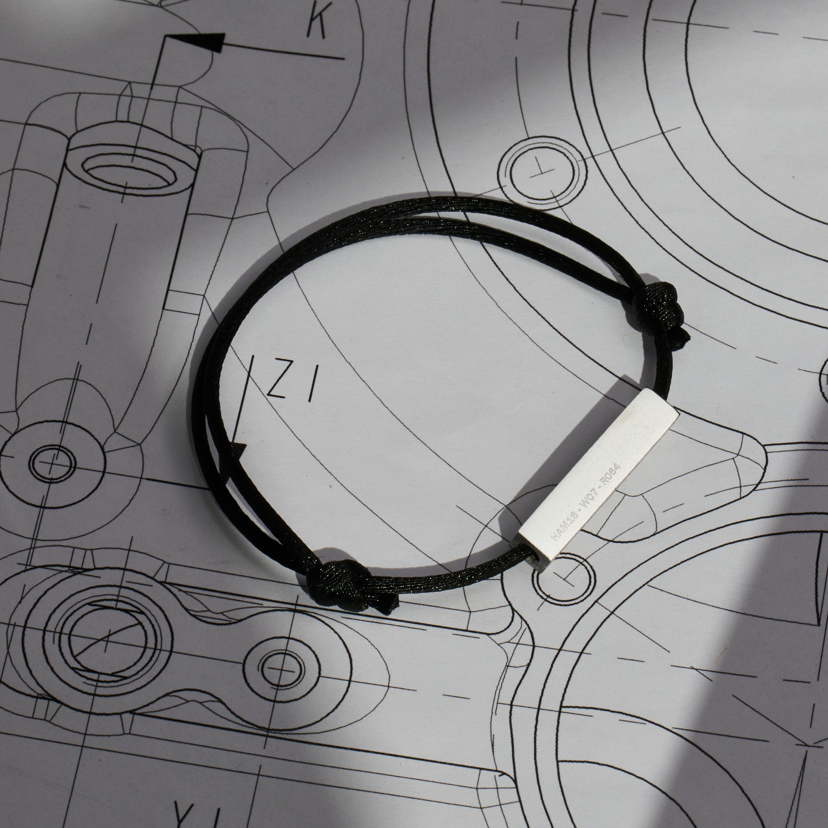 Driver No.44 Woven Silk Bracelet - Black