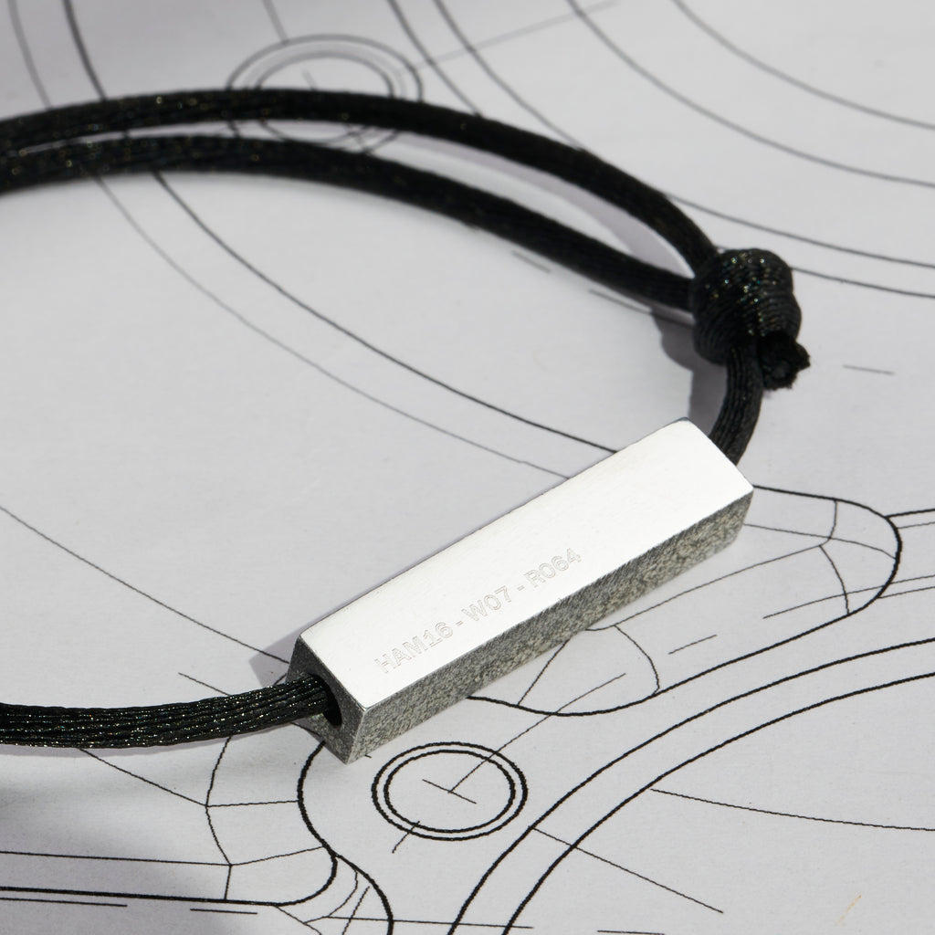 Driver No.44 Woven Silk Bracelet - Black