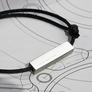 Driver No.44 Woven Silk Bracelet - Black