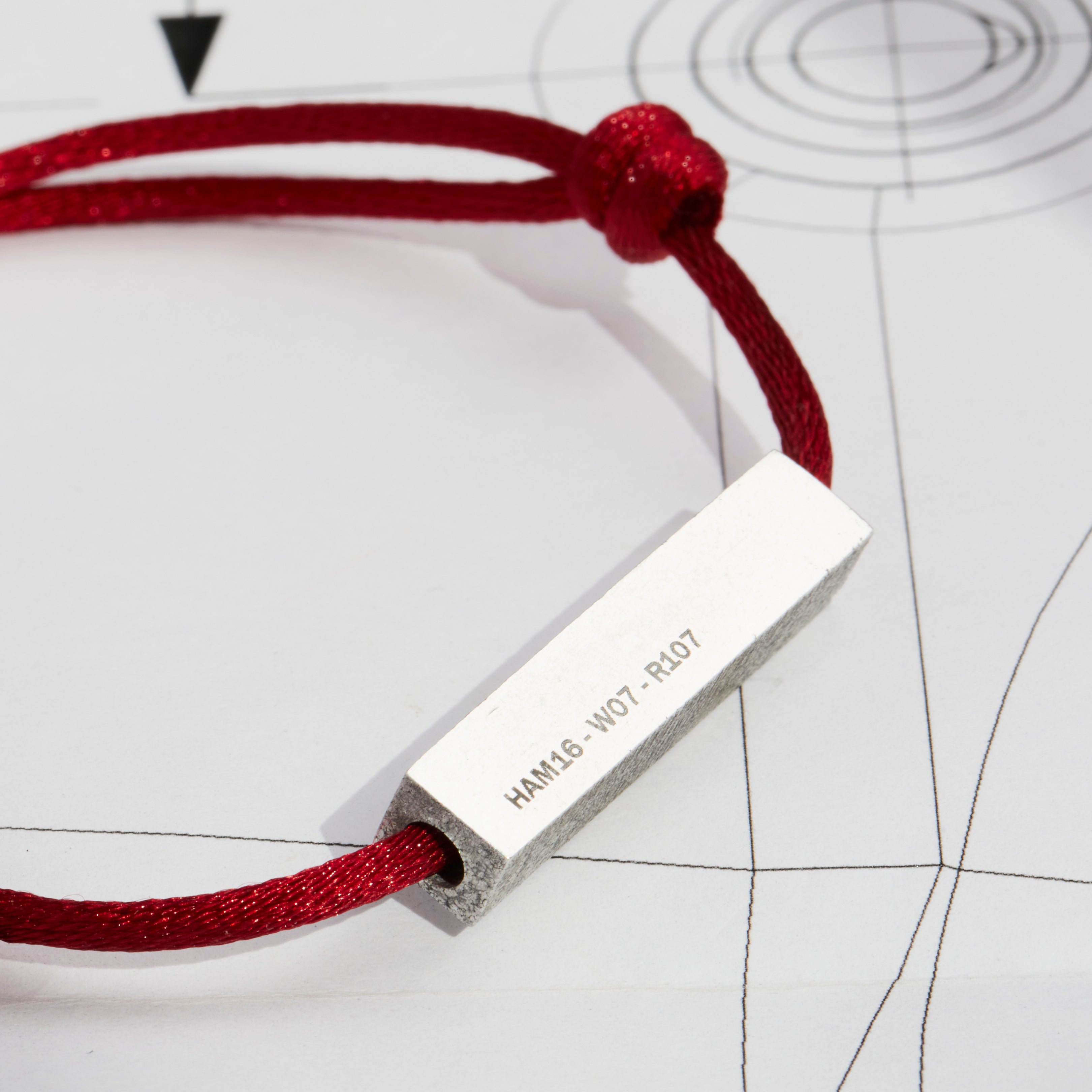 Driver No.44 Woven Silk Bracelet - Red